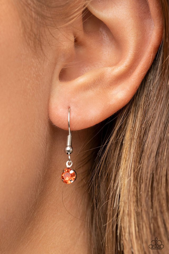 TEAR-rifically Twinkling - Orange - Paparazzi Necklace Image