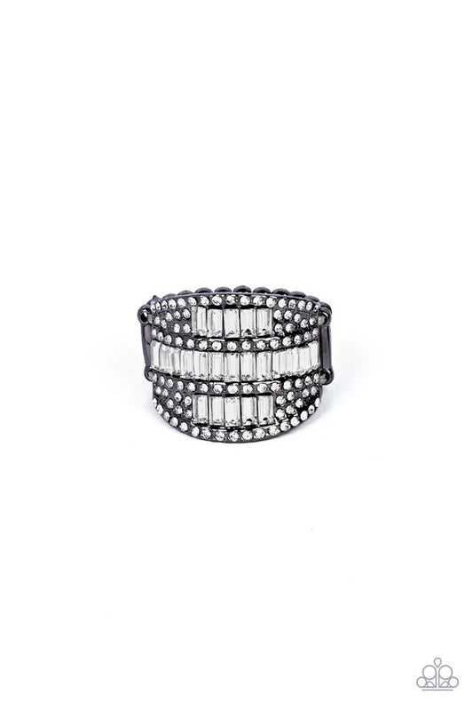 Red Carpet Redux - Black - Paparazzi Ring Image