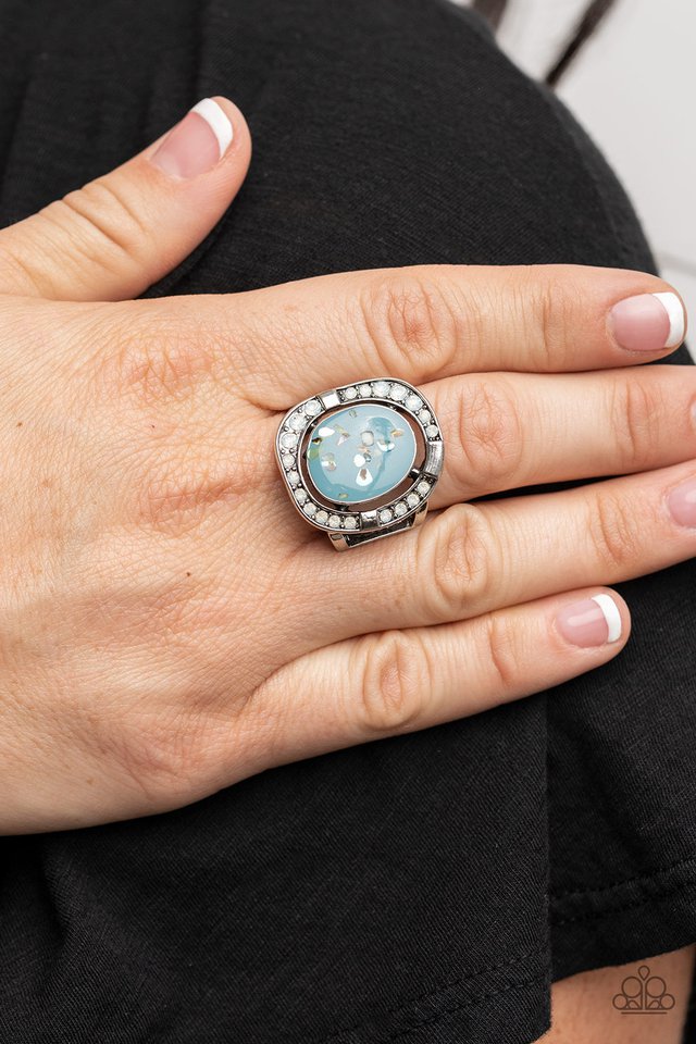 Beach Bijou - Blue - Paparazzi Ring Image