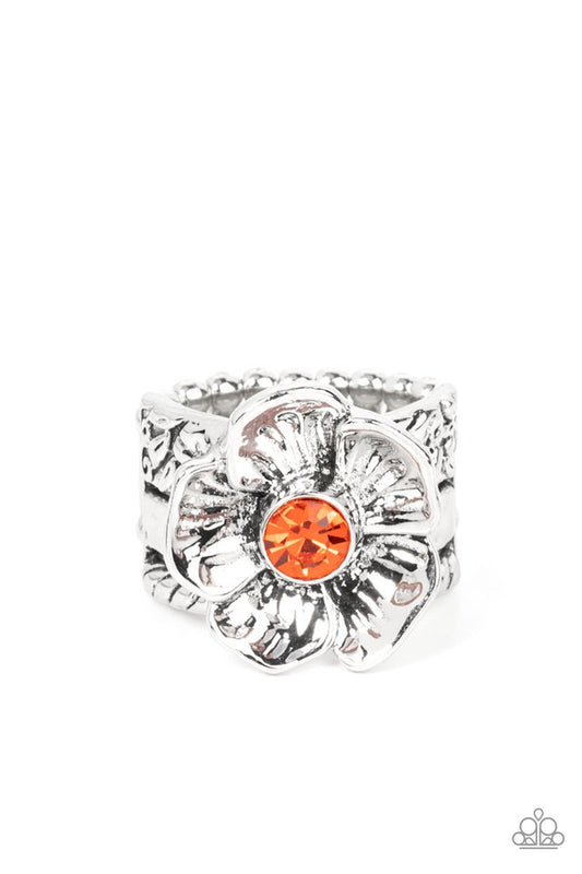 Prismatically Petunia - Orange - Paparazzi Ring Image