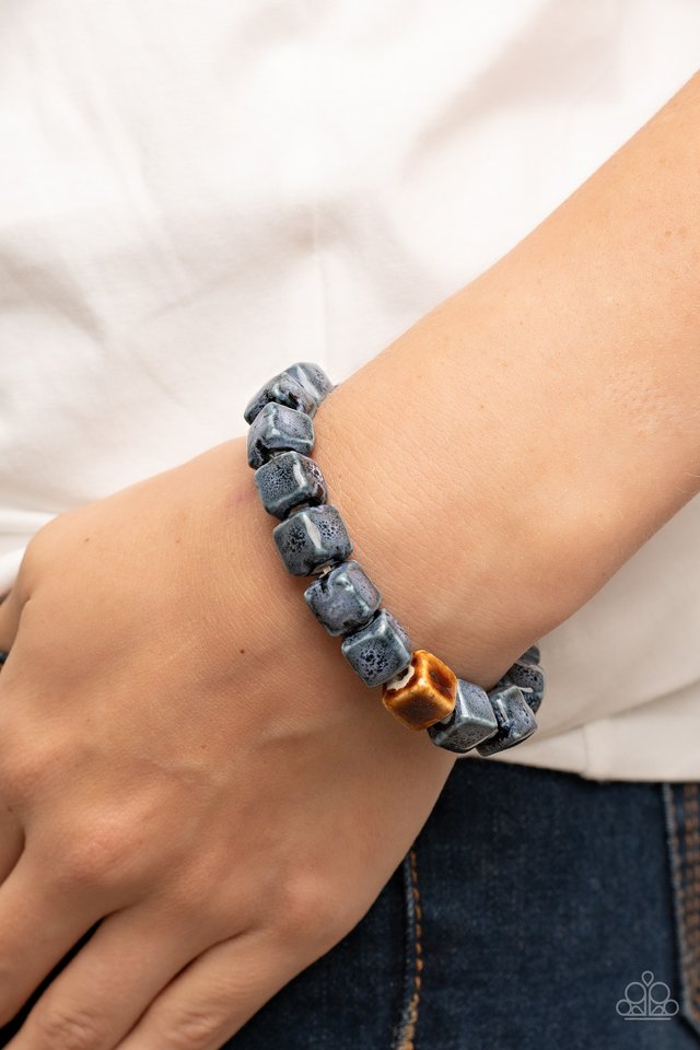 Glaze Craze - Blue - Paparazzi Bracelet Image
