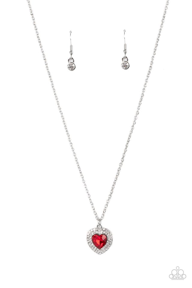 Taken with Twinkle - Red - Paparazzi Necklace Image