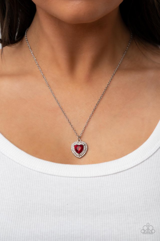 Taken with Twinkle - Red - Paparazzi Necklace Image