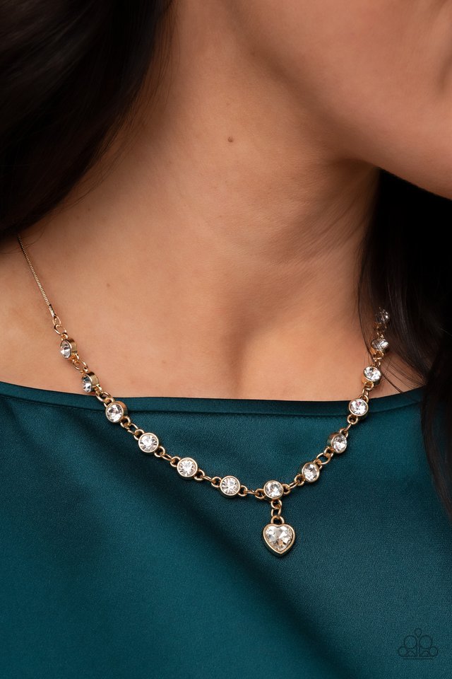 True Love Trinket - Gold - Paparazzi Necklace Image