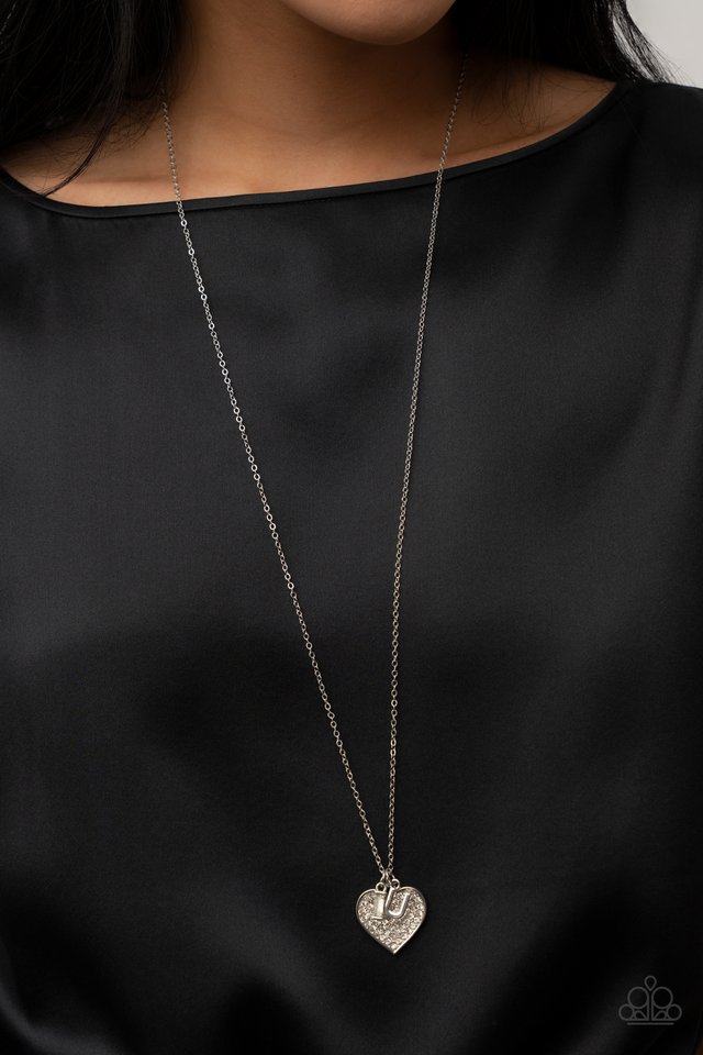 Letters of Love - White - Paparazzi Necklace Image