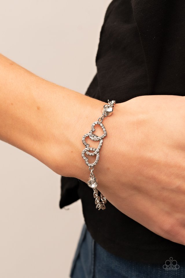 Desirable Dazzle - White - Paparazzi Bracelet Image