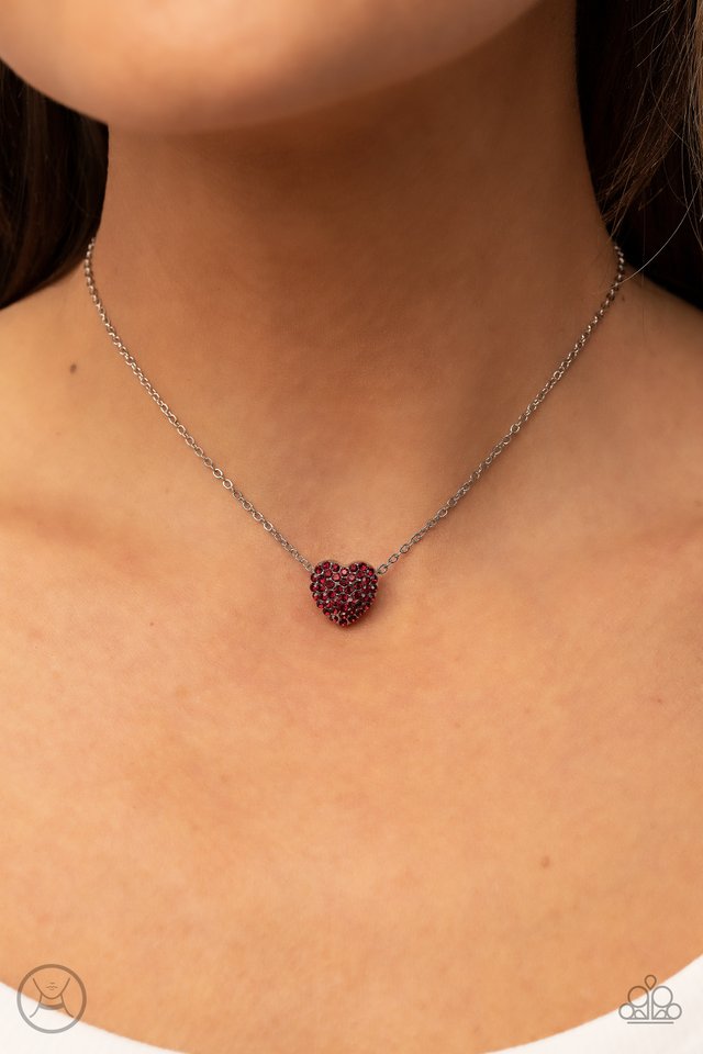 Twitterpated Twinkle - Red - Paparazzi Necklace Image