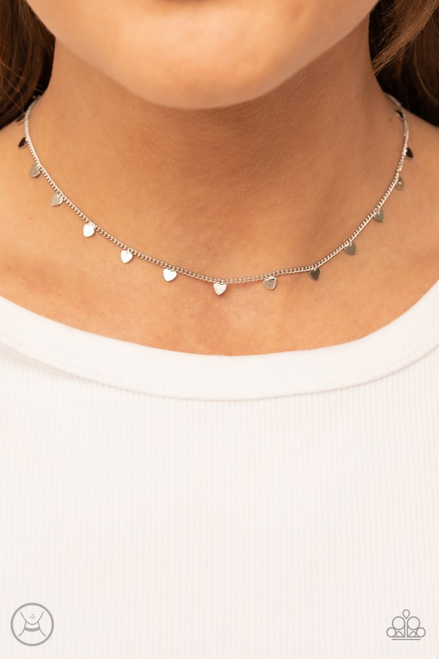 Cupids Cutest Valentine - Silver - Paparazzi Necklace Image