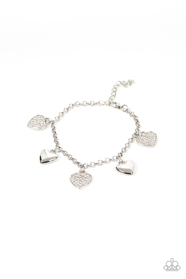 Lusty Lockets - White - Paparazzi Bracelet Image
