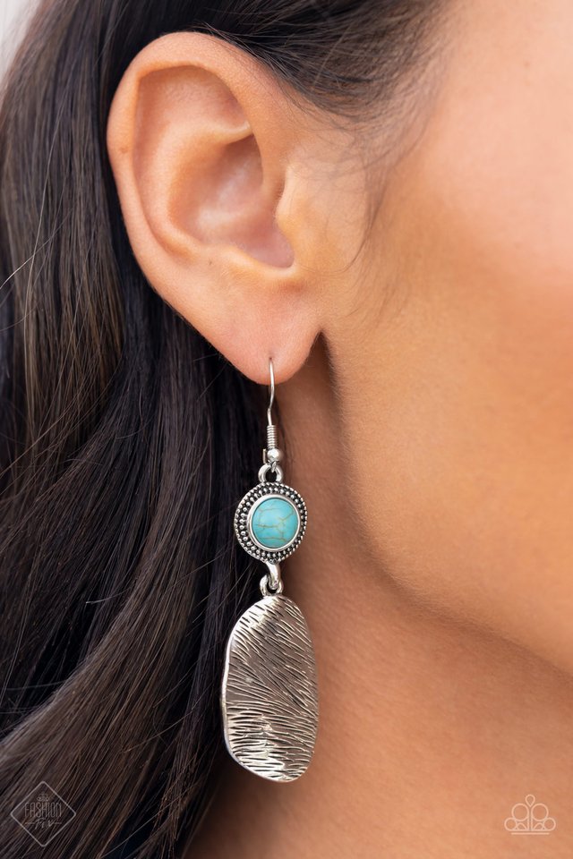 HOMESTEAD on the Range - Blue - Paparazzi Earring Image