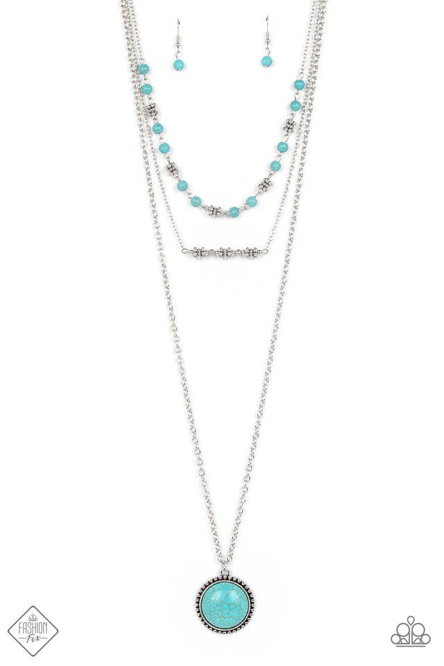 Sahara Symphony - Blue - Paparazzi Necklace Image