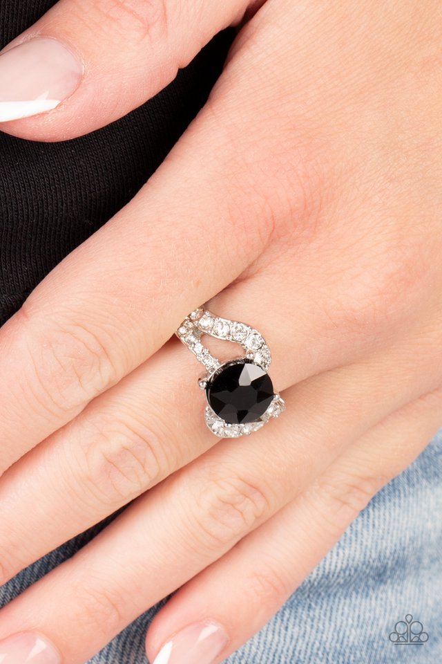 Blockbuster Boom - Black - Paparazzi Ring Image