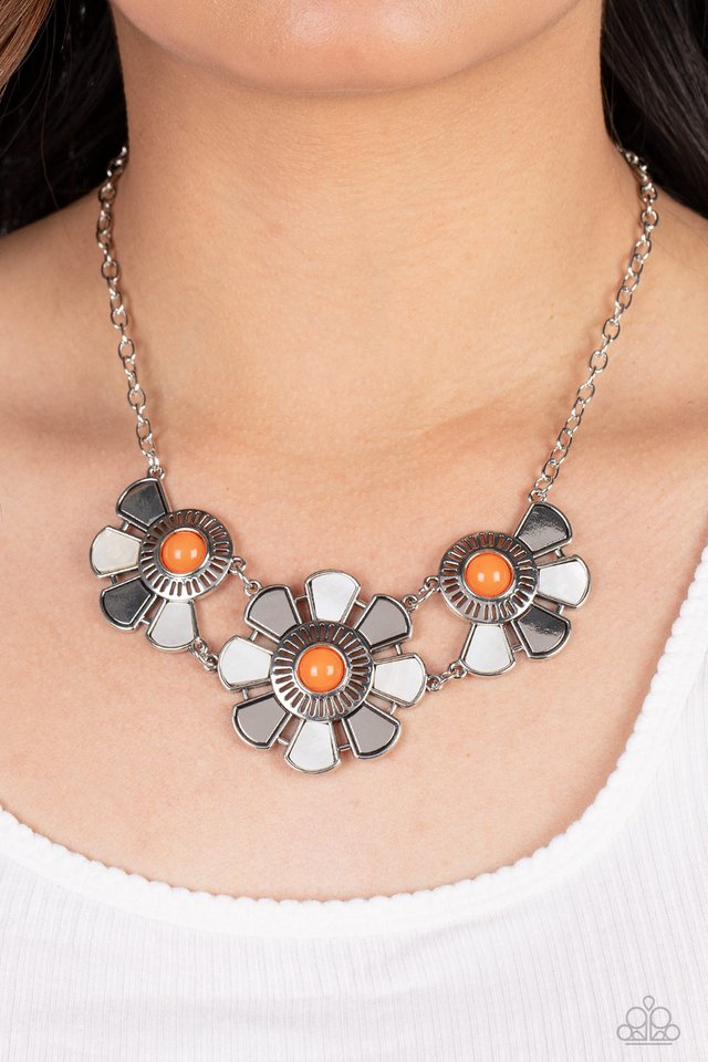 Aquatic Garden - Orange - Paparazzi Necklace Image