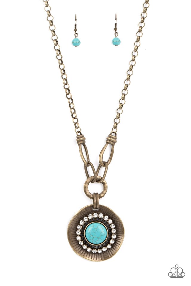 Badlands Treasure Hunt - Brass - Paparazzi Necklace Image