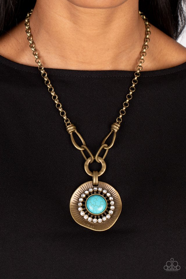 Badlands Treasure Hunt - Brass - Paparazzi Necklace Image