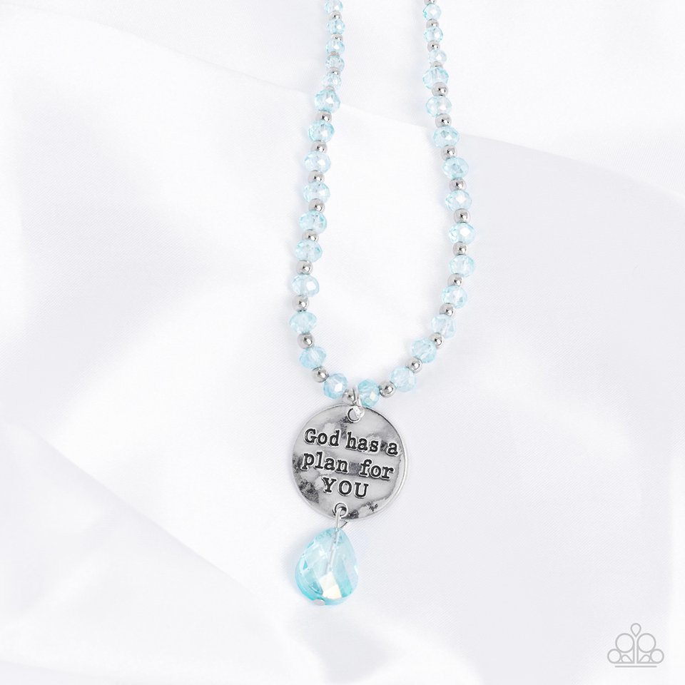 Priceless Plan - Blue - Paparazzi Necklace Image
