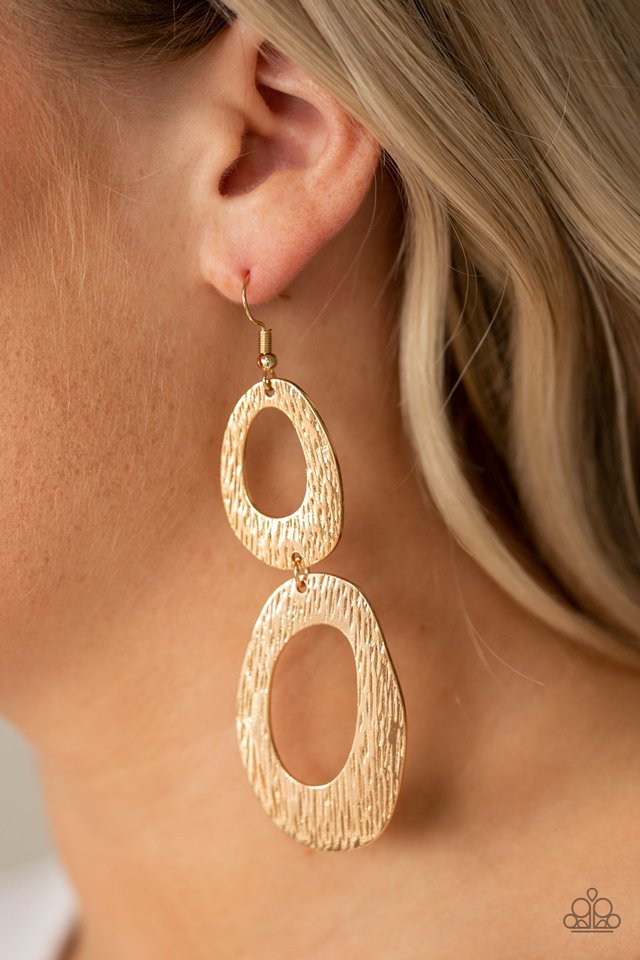 Paparazzi Earring ~ Ive SHEEN It All - Gold