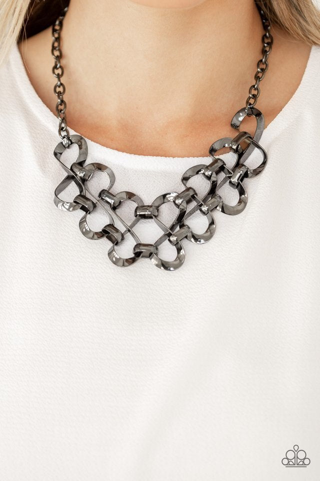 Paparazzi Necklace ~ Work, Play, and Slay - Black