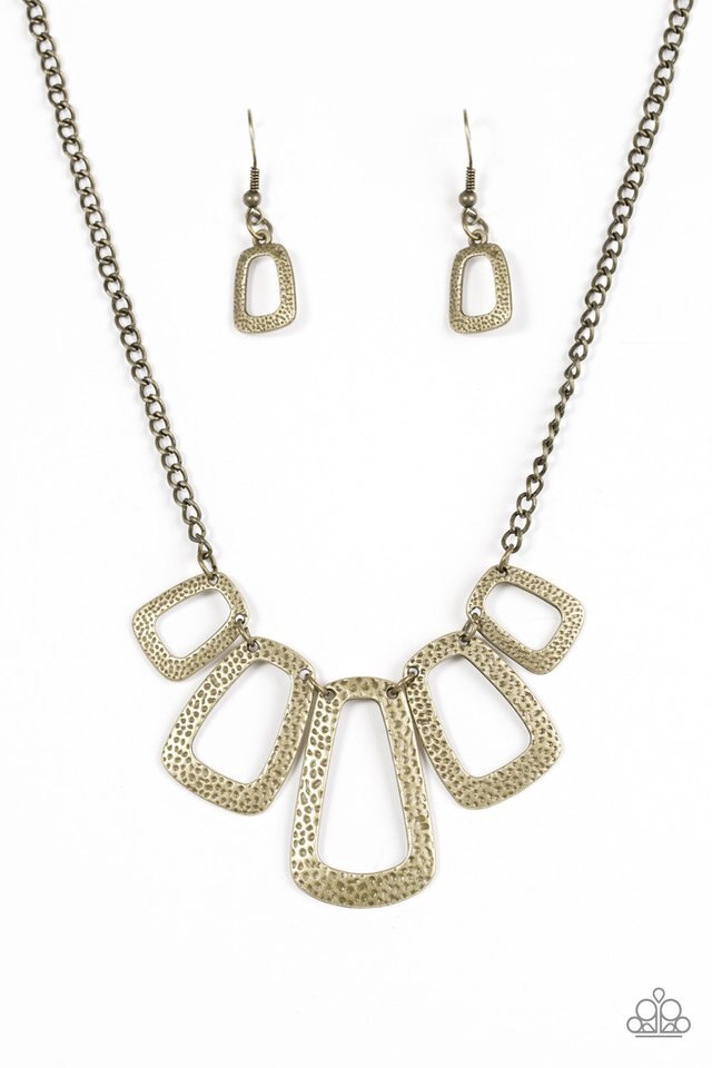 Paparazzi Necklace - Nice FRAMEWORK! - Brass