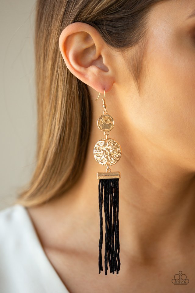 Paparazzi Earrings - Lotus Gardens - Gold