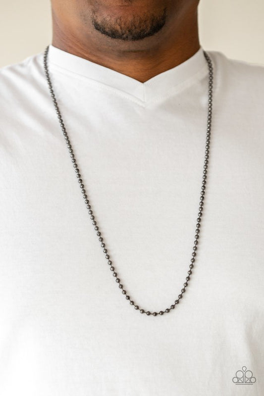 Men's Paparazzi Necklace ~ Cadet Casual - Black