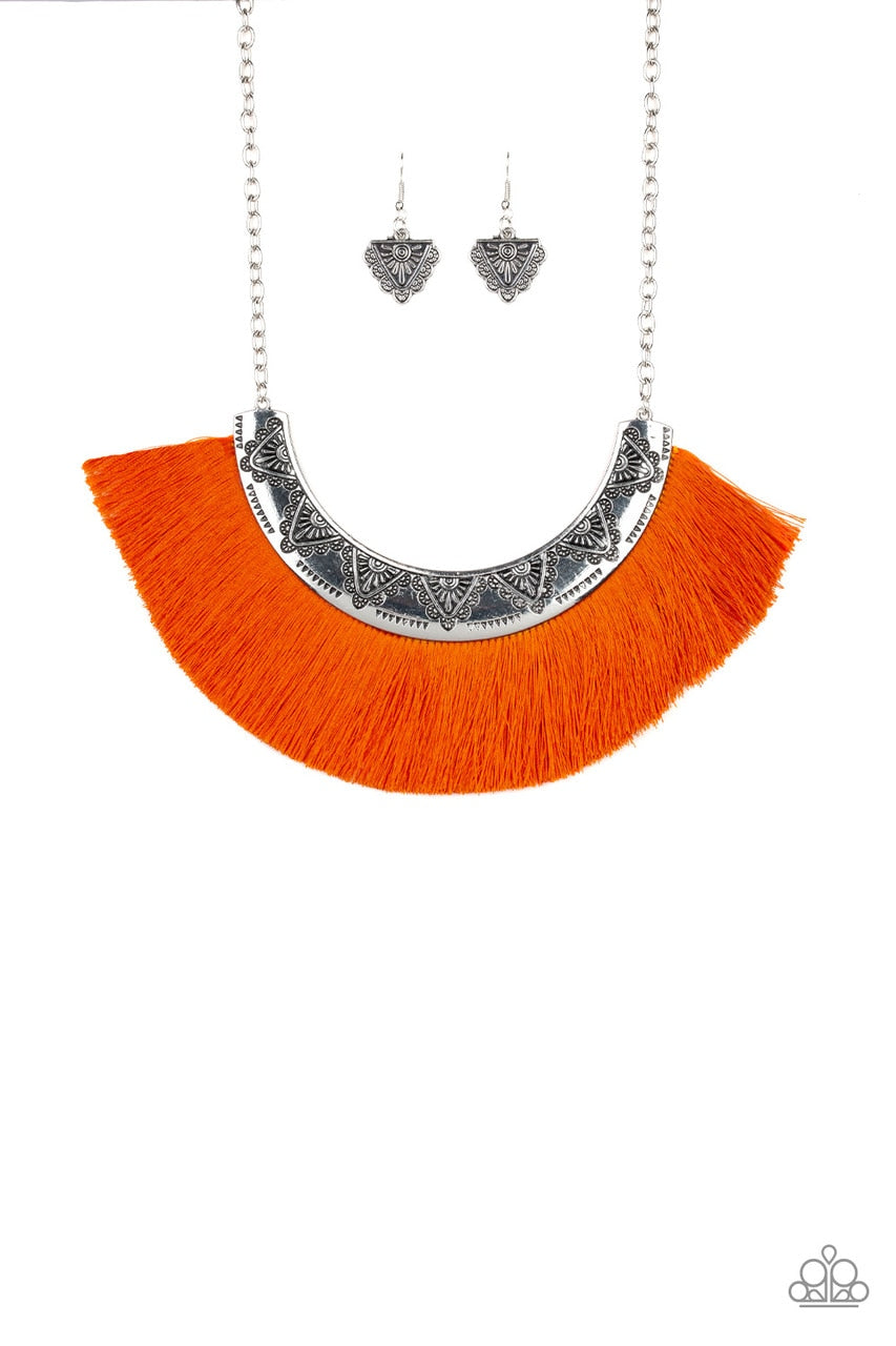 Paparazzi Necklace ~ Might and MANE - Orange
