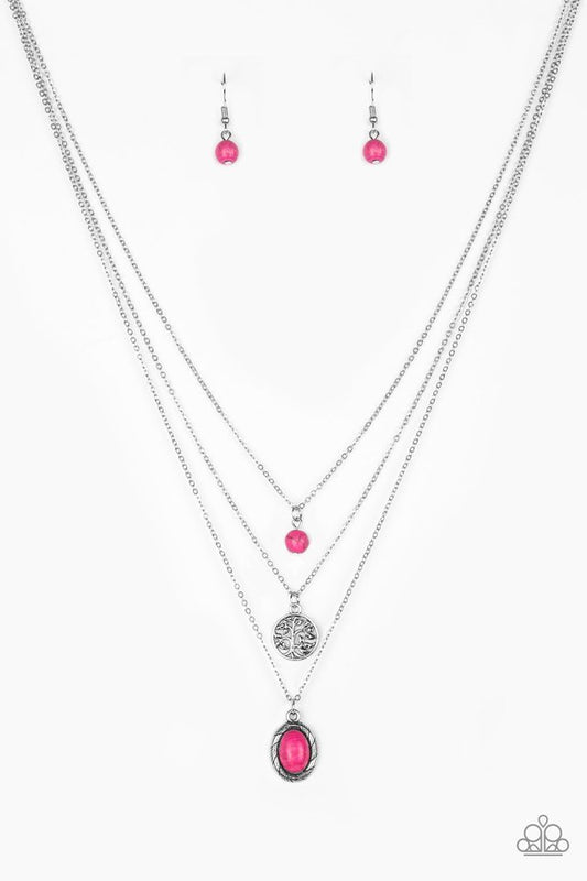 Paparazzi Necklace ~ Southern Roots - Pink