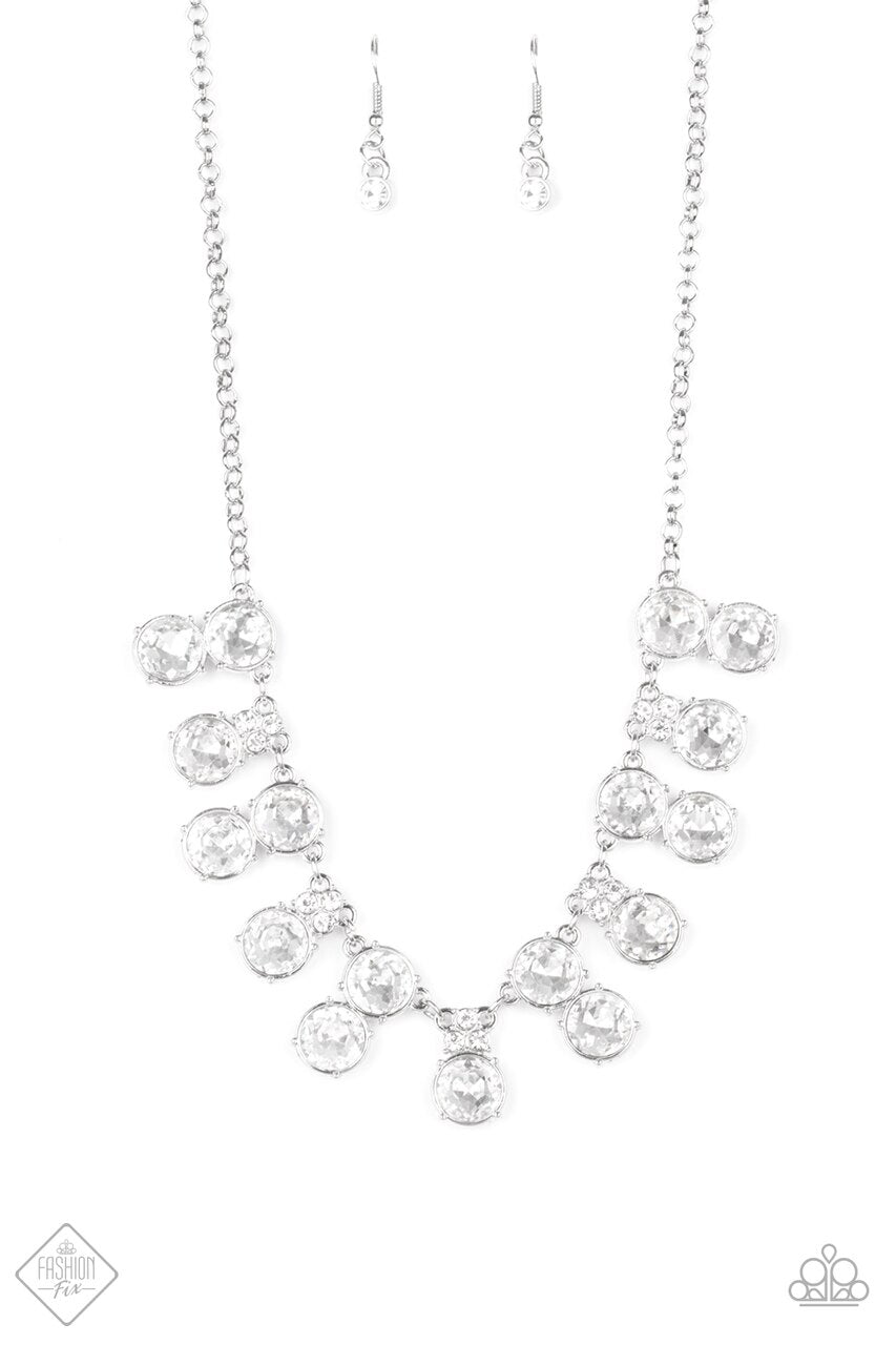 Paparazzi Necklace - Top Dollar Twinkle - White