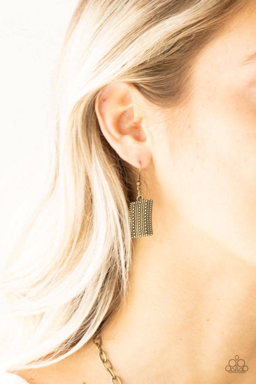 Paparazzi Necklace ~ Fiercely Pharaoh - Brass