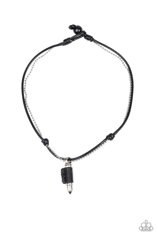 Men's Paparazzi Necklace ~ Magic Bullet - Black