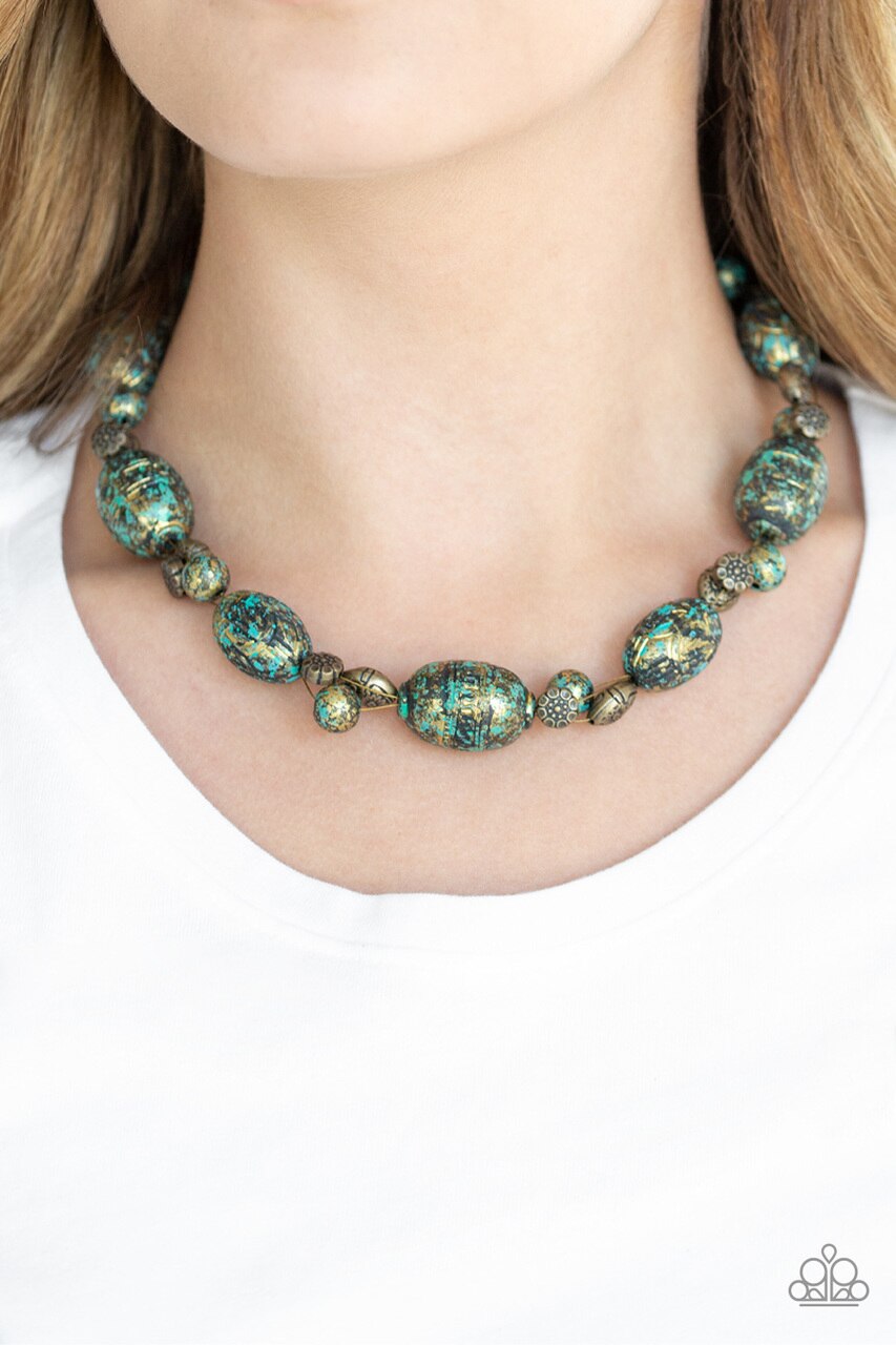 Paparazzi Necklace ~ Gatherer Glamour - Brass