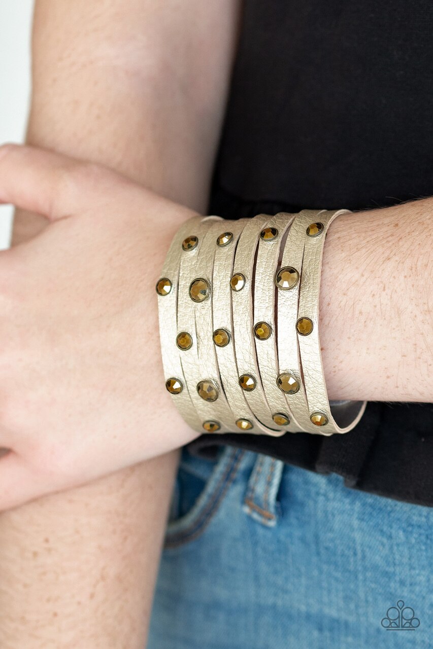Paparazzi Bracelet ~ Go-Getter Glamorous - Brass
