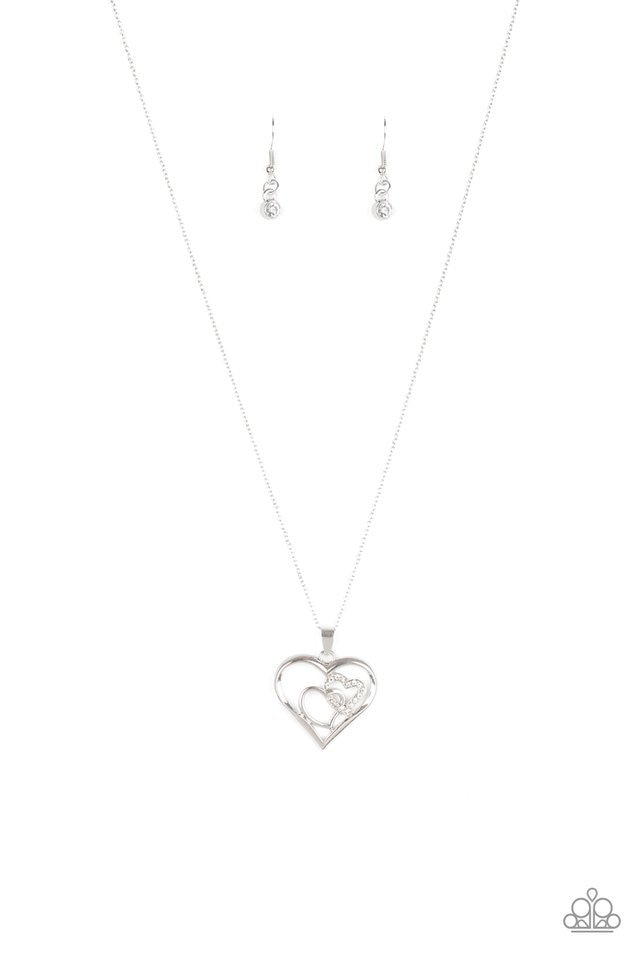 Paparazzi Necklace ~ Cupid Charm - White