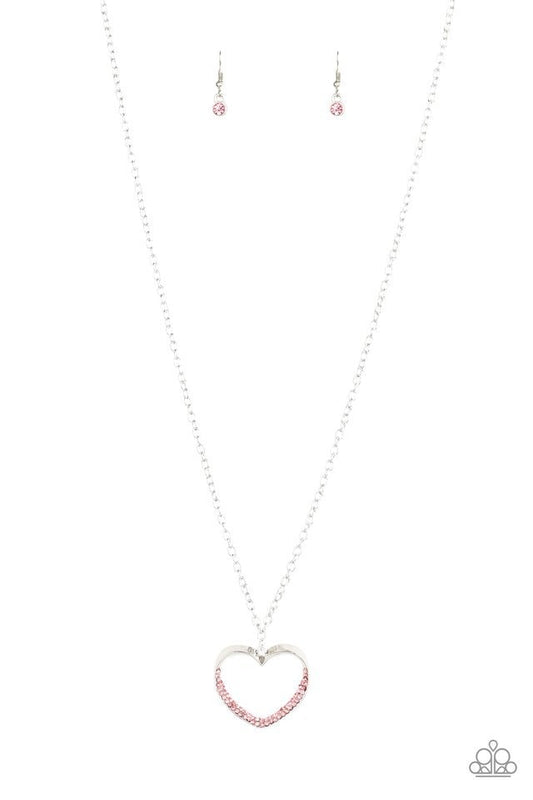 Paparazzi Necklace ~ Bighearted - Pink