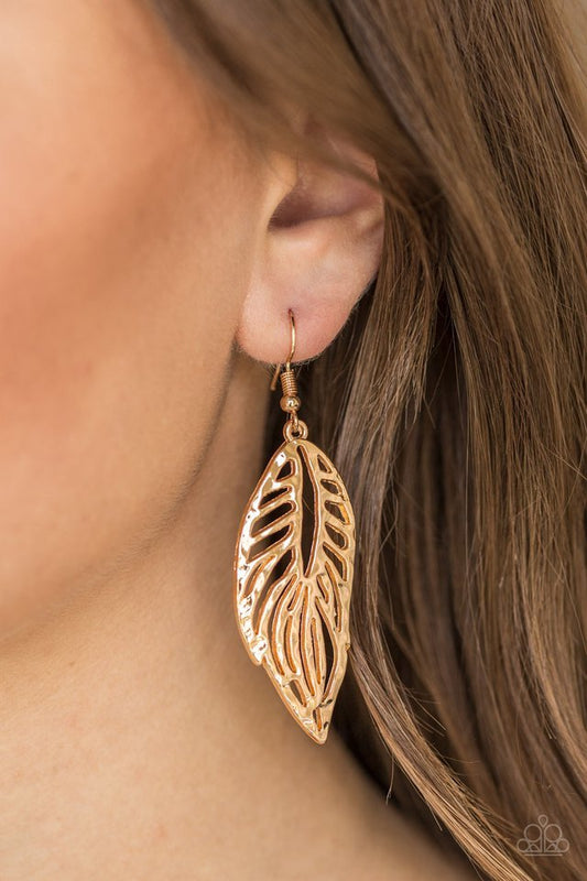 Paparazzi Earring ~ Come Home To Roost - Gold