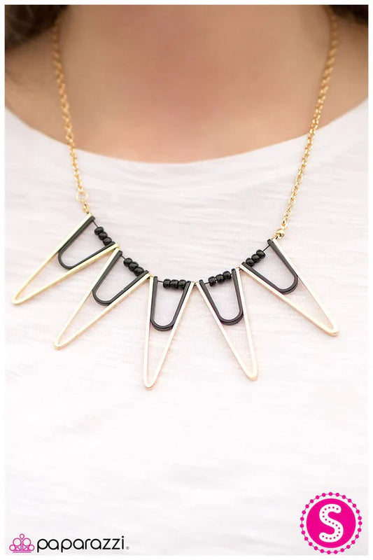 Paparazzi Necklace ~ Queen Of The Jungle - Gold