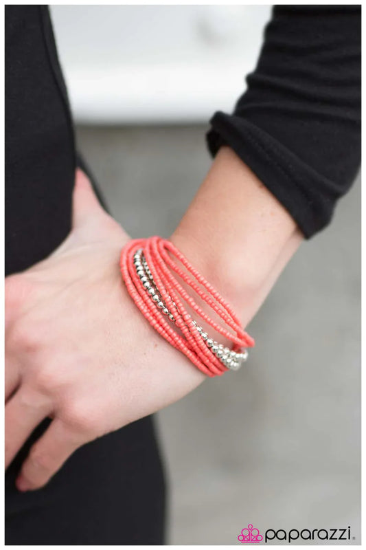 Paparazzi Bracelet ~ Today is a BEAD-iful Day - Orange