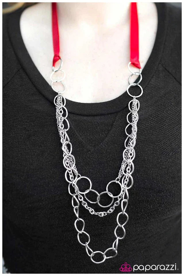 Paparazzi Necklace ~ KNOT So Lady Like - Red