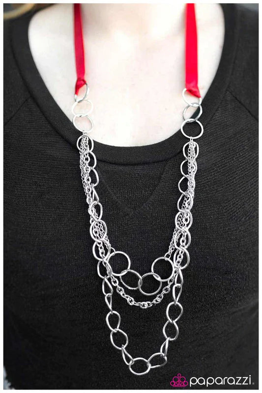 Paparazzi Necklace ~ KNOT So Lady Like - Red