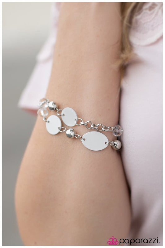 Paparazzi Bracelet ~ Happy Travels - White