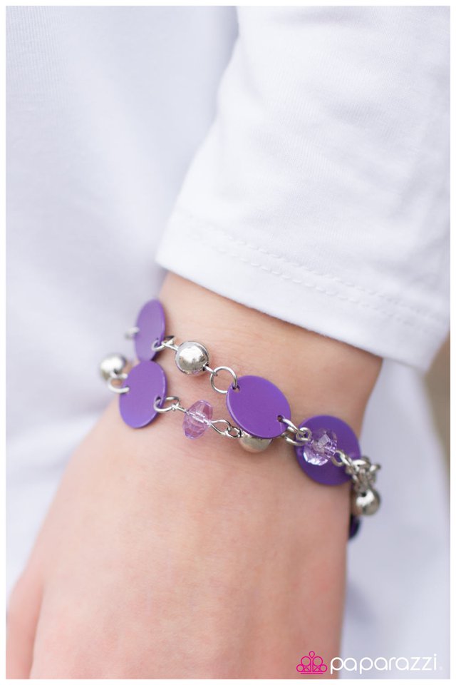 Paparazzi Bracelet ~ Happy Travels - Purple