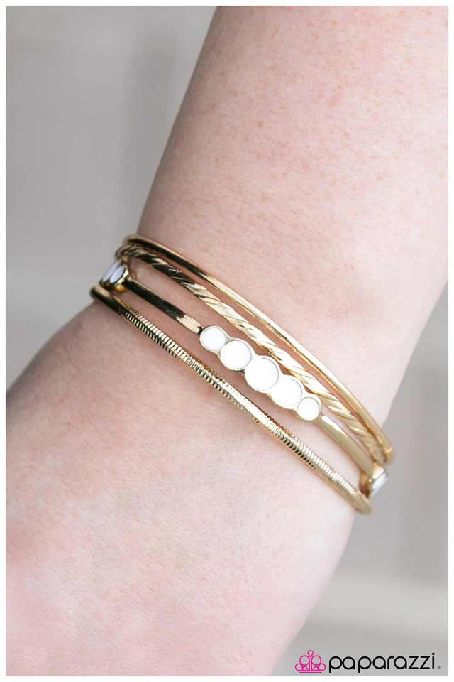 Paparazzi Bracelet ~ Going Gypsy - White