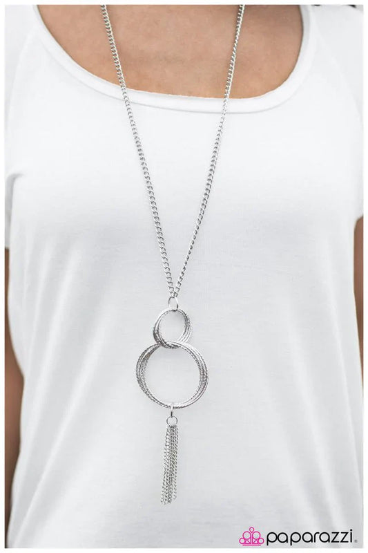 Paparazzi Necklace ~ Just Call Me Angel - Silver