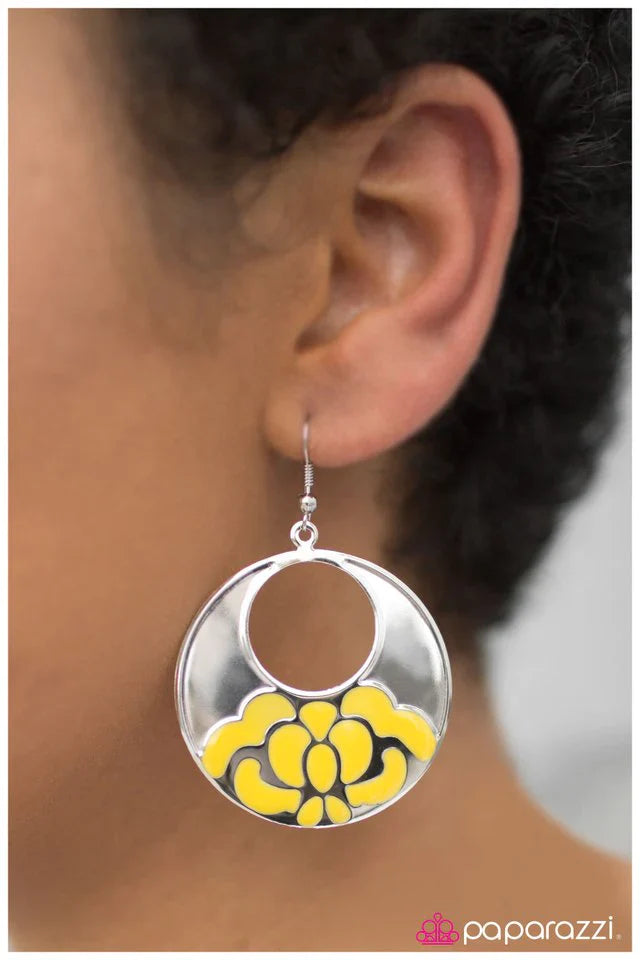 Paparazzi Earring ~ ISLE Survive - Yellow