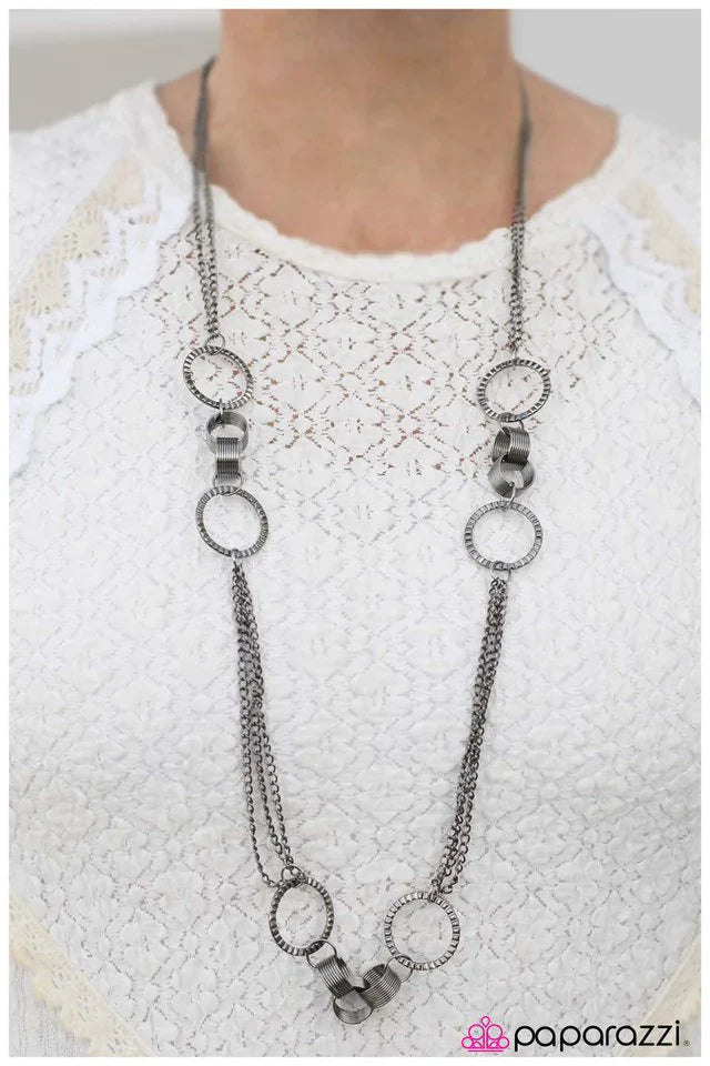 Paparazzi Necklace ~ Care To Join Us? - Black