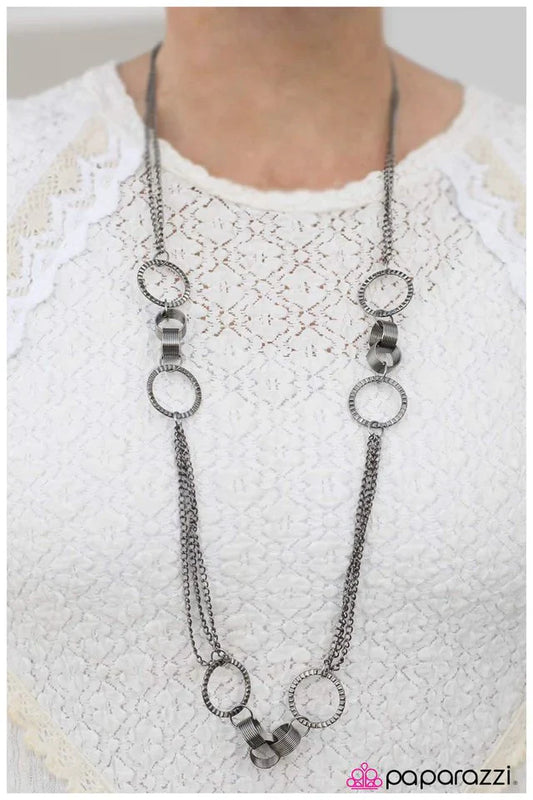 Paparazzi Necklace ~ Care To Join Us? - Black