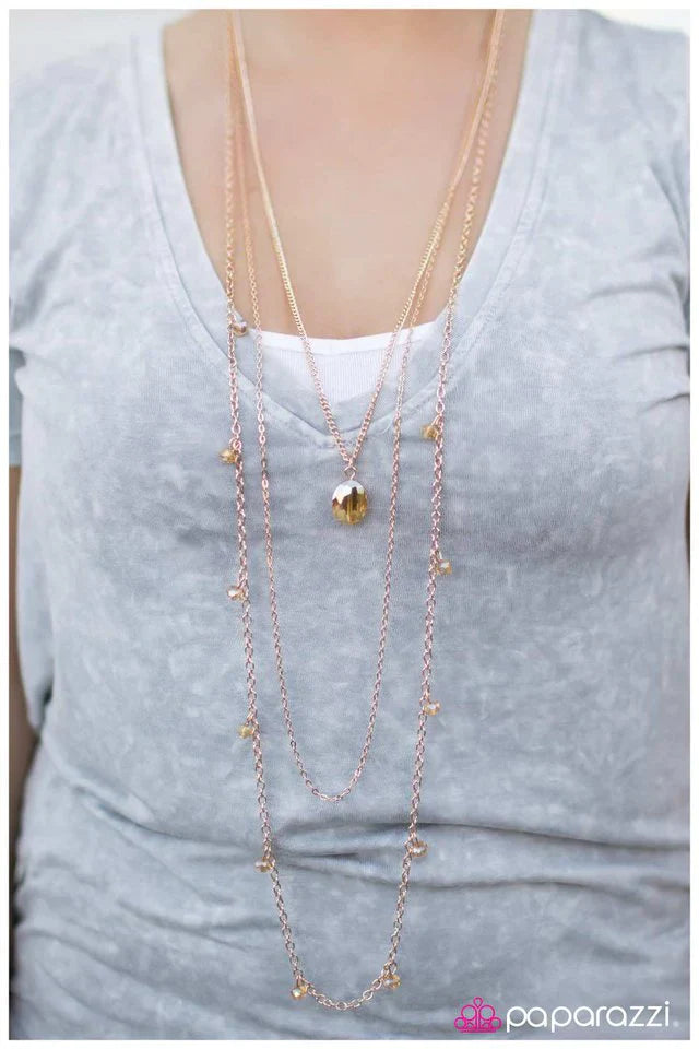 Paparazzi Necklace ~ The Night Life - Gold