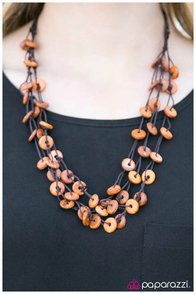 Paparazzi Necklace ~ Take The Bait - Orange