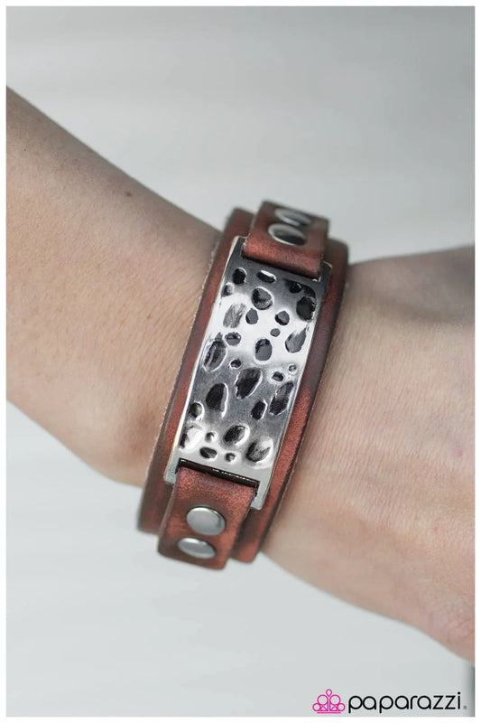 Paparazzi Bracelet ~ On The Road Again  - Brown