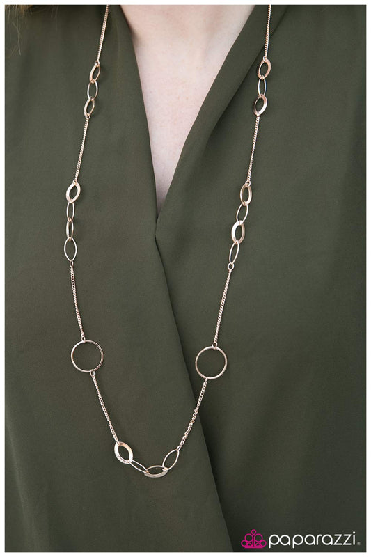 Paparazzi Necklace ~ Bare Necessities - Rose Gold